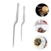 SHOWERORO 2pcs Ergonomic Precision Clamp Tweezers for Cooking Fish Bone