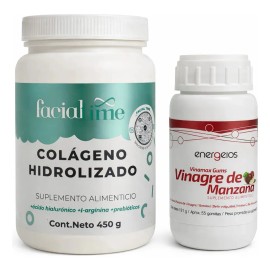 Colageno Hidrolizado 450g Gomitas Vinagre Manzana Sabor