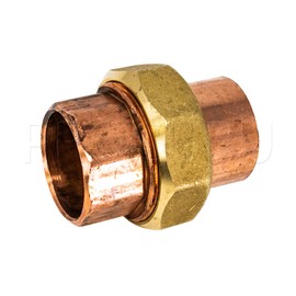 PROCURU 1-Inch Copper Union CxC Solder Sweat Connection, Lead Free Certified (1", 2-Pack)