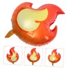 CIYODO 4pcs Flame Foil Balloons Firefighter Theme for Boy's 1st