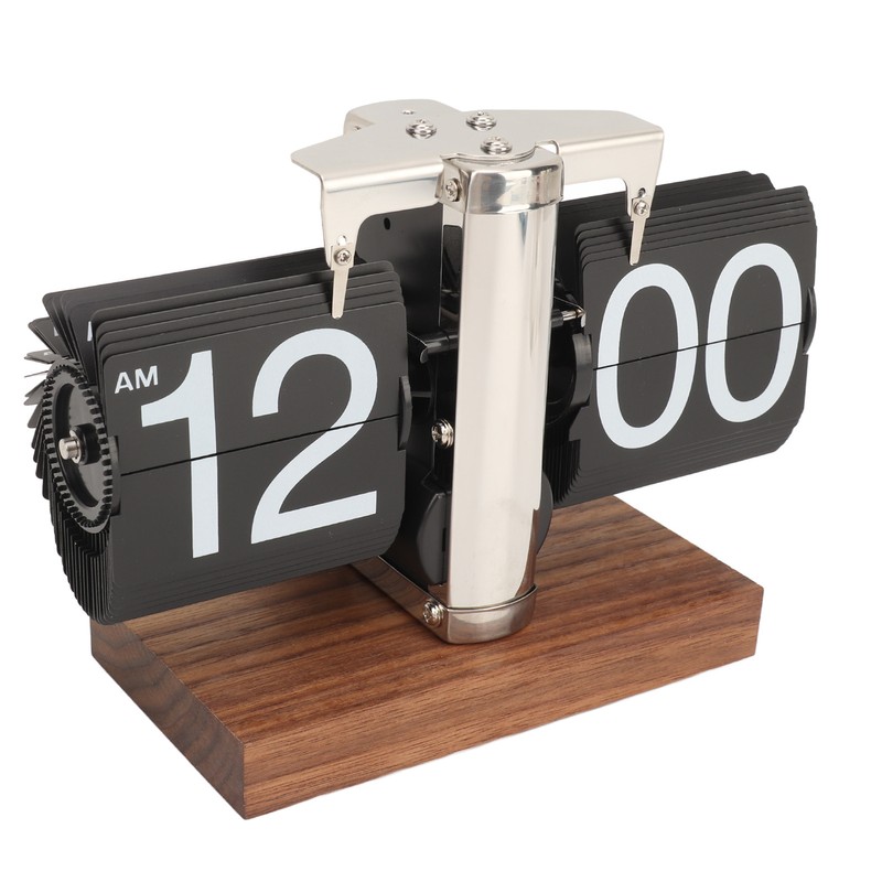 Digital Flip Down Clock Retro Automatic Turning Battery Operated Mechanical