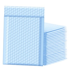 Famagic Bubble Mailers 6x10 Inch 25pc Light Blue Shipping Bags, Chic Packaging Bags For Small Business, Colored Padded Mailing Envelopes, Opaque Matte Self Seal Bubble Poly Mailers Bulk #0
