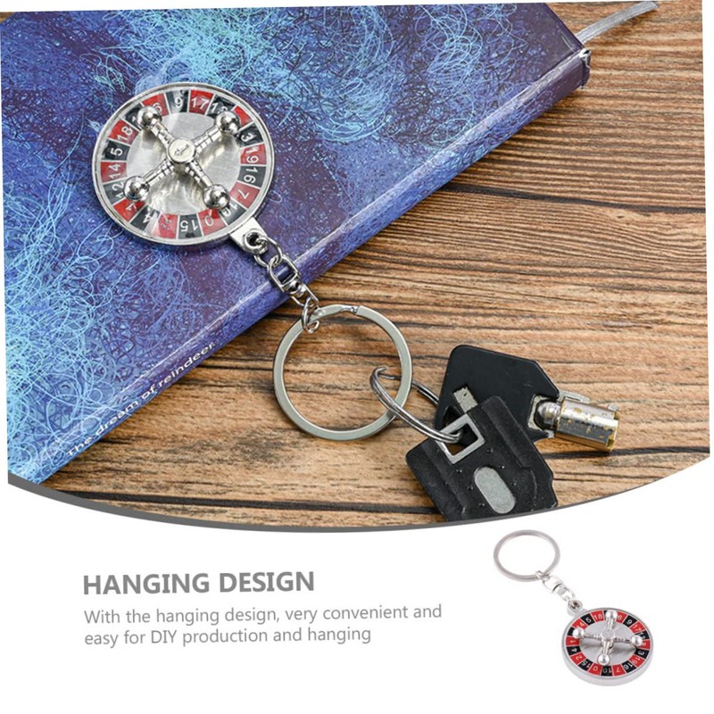 Outanaya Metal Mini Russian Roulette Keychain Mini Keychain Key Chain