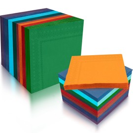 180 Pack Cocktail Napkin - 9Colors -9Bags Unfolded 10 x 10 Inch Disposable Napkin Paper for Cocktail Napkins, for Wedding, Birthday Party Dessert Wine Paper Napkins