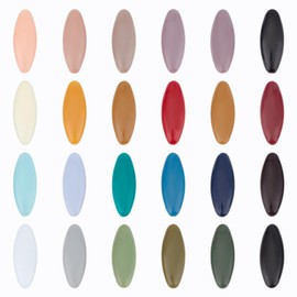 OLYCRAFT 48pcs 6 Colors Scarf Safety Pins Plastic Brooch Pins Bandana Pin Hollow Oval Hijab Pins Headscarf Decoration Pin Scarf Hijab Pin Safety Locking Cloth Nappy Pin for Women Muslim Scarf Clothing