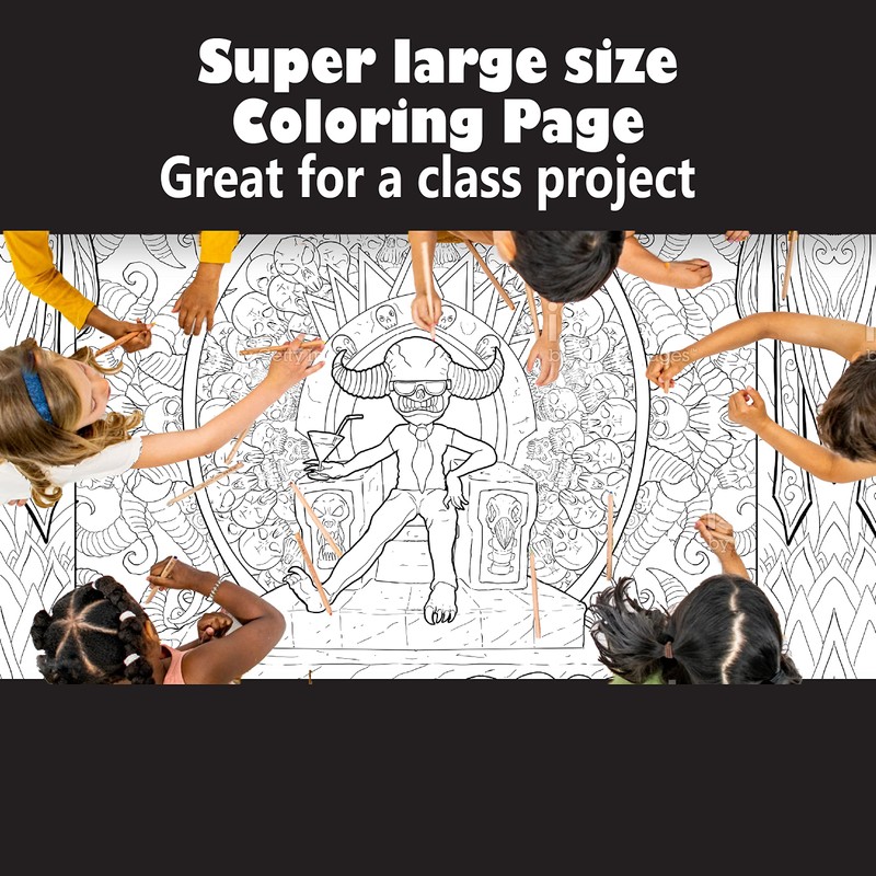 Young N Refined 2 Pack of Giant Coloring Posters of