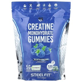 SteelFit Creatine Monohydrate Gummy Blue Raspberry 120 Exercise Supplement, 1 / SteelFit 스틸핏 크레아틴 모노하이드레이트 구미 블루 라즈베리 120 운동보충제, 1