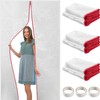 CALPALMY (3-Pack) Plastic Zipper Door Dust Protector, 4 ft x