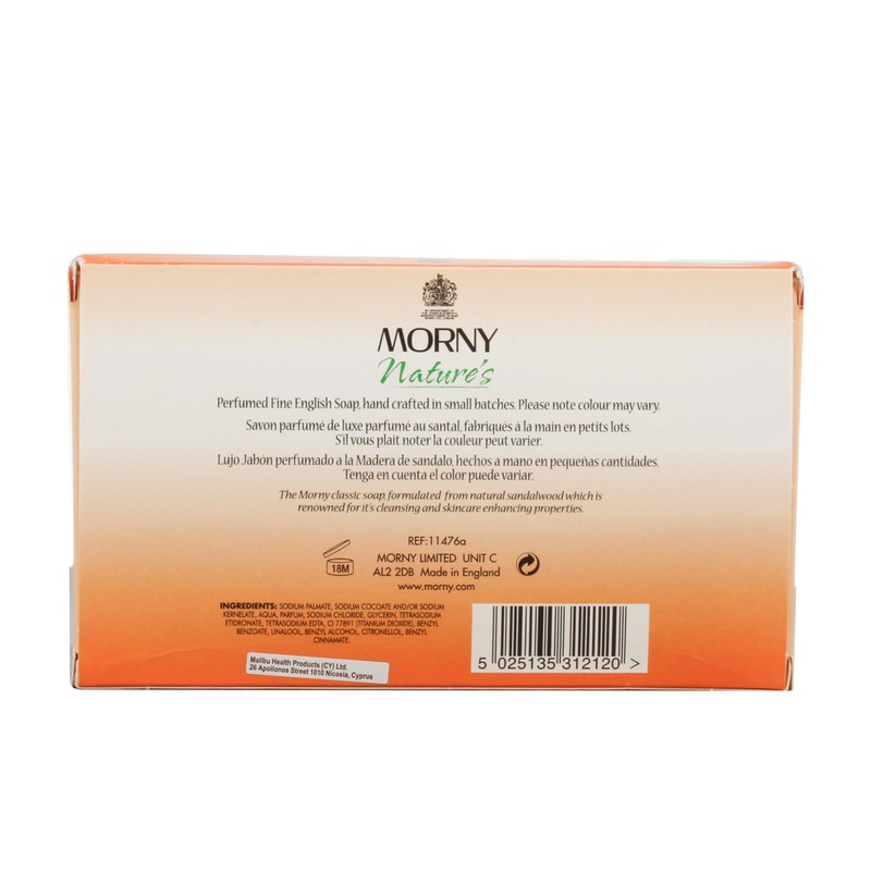 Morny Fine Soap Triple Pack - Sandalwood (3 x 100g)