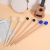 Abaodam 3 Pairs Percussion Mallets Bass Drum Mallets - Wood