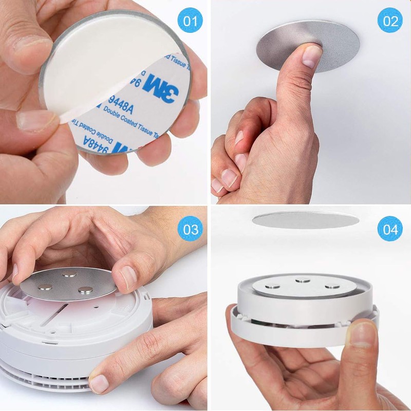 Magnetic Smoke Detector Sticky Pads Magnetic Adhesive Pads 3PCS Magnetic