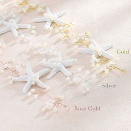Unicra Accesorio para el pelo para novias y damas de honor (dorado)