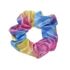 TOVINANNA 5pcs Rainbow Gradient Scrunchies Hair Bands Shiny Elastic Ponytail Holders for Women Girls Comfortable Ties for Any Occasion Random Color