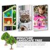 NUOBESTY 2pcs Mini Model Trees Train Scenery Miniature Trees Fake