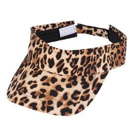 WRITWAA Pack of 2 Leopard Print Golf Visor Hat for Women Sun Hat with Wide Brim Visors for Men Visors for Women Plastic Plasure Fashionable Hat Outdoor Cap Cotton, Leopard x 2 pieces