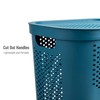 Mind Reader 60L Slim Laundry Hamper, Clothes Basket, Lid, Ventilated,