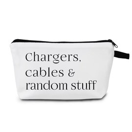 MoCaliduccious Makeup Bag for Women Travel Zipper Cosmetic Bag Charger Cables Storage Bag