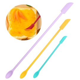 Makeup Spatula Tool for Cosmetics Beauty Kitchen Jar Mini Tiny Set Thin Blade -Reusable Long Beauty Small Spatula to Get Lotion Bottle Spatula