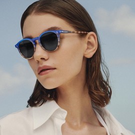 CARFIA Retro Round Sunglasses for Women Small Face Polarized UV400 Protection Designer Hand-crafted Acetate Frame CA2302