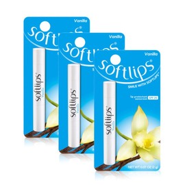 Mentholatum Soft Lips Vanilla Lip Balm 2g x3 / 멘소래담 소프트립스 바닐라 립밤 2g x3개