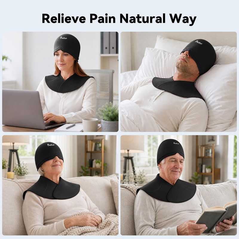 Migraine Relief Cap&Neck Ice Pack Wrap