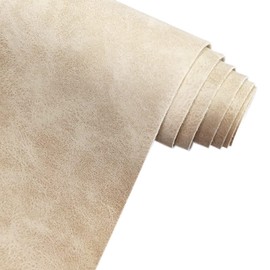 XHT 30 x 135 cm Suede PU Faux Leather Fabric, Soft Smooth Crafts Synthetic Fabric for DIY Handicraft Wallets Bags Making (Beige)