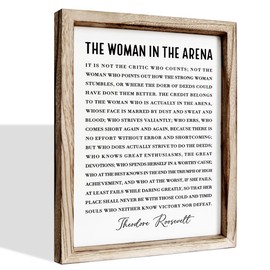 The Woman In The Arena Inspirational Wall Decorative, Theodore Roosevelt Inspirational Quote Sign, Office Home Decor, Housewarming Gift, Life Quote Signs, Christian Wall Decor
