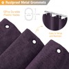 BTTN Purple Shower Curtain - Linen Textured Heavy Duty Waterproof