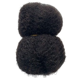 Tight Afro Kinky Human Hair for Dreadlocks,Ideal for Making Locs,Repair Extensions,Twist or Braids 2 Bundles/Package Natural Black #1B 12inch