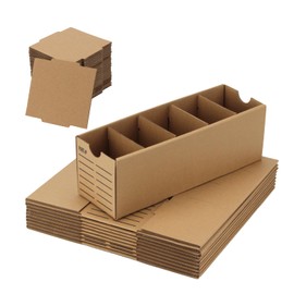 Lxmxgk Parts Bins with Dividers, Cardboard Storage Boxes, Pantry Organizer Boxes, Parts Bins Organizer for Shop, Kraft Cardboard Storage Bins for Shelves Classroom Garage Office Organization (20)