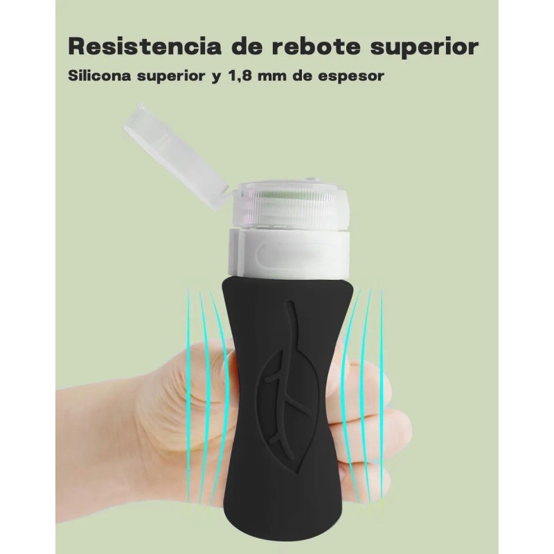 20 Botellas De Kit De Viaje Portátiles Contenedores Silicona