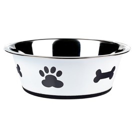 Classic Pet Products Classic Posh Paws Dish, 2500 ml, White