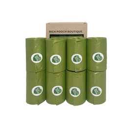 Rich Pooch Boutique 144 Bags Thick Odor Blocker Poop Bag Rolls - Lavender Scented 144 Bags (8 Rolls) Poop Bags (144 Bags, 8 Rolls)