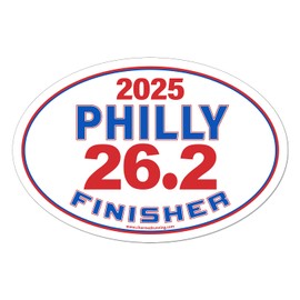Charmed Running Brand Philly Philadelphia Marathon 26.2 Finisher Car Magnet with Custom Year Option