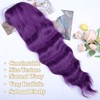 ENTRANCED STYLES Purple Wigs for Women,Dark Purple Wig with Bangs