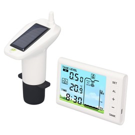 Ultrasonic Level Sensor, Water Fuel Liquid Level Detector Water Liquid Depth Meter Electronic Digital Display Ultrasonic Liquid Level Controller for Household Use