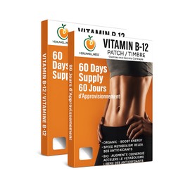 Veru Wellness B12 Patch - Energy Boost (2-Pack) – 120 Days B12 Patch - No Caffeine