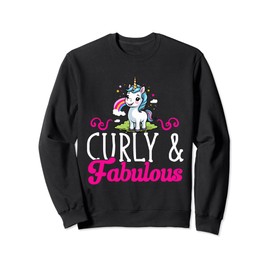 Curly Hair Afro Curls Unicorn Natural Hair Sweatshirt
