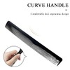 2 Pcs Black Handle Comb 1 Brush and Comb Soft