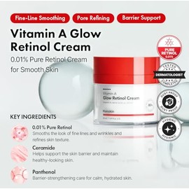Hanskin- Crema facial con retinol, repara líneas finas y arrugas, crema hidratante antienvejecimiento, para suavizar y reafirmar la piel.