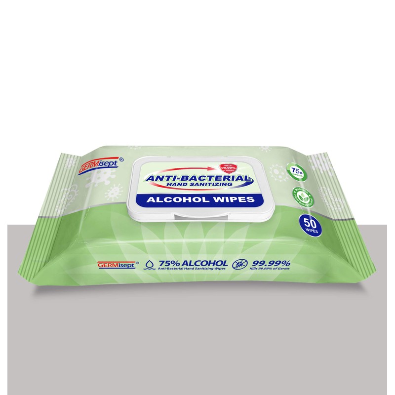 Freshnaps Germisept 75% Alcohol Advanced Hand Sanitizing Wipes | 50