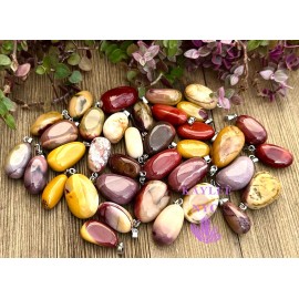 Wholesale Lot 36 Pcs Natural Mookaite Jasper Crystal Pendant Healing Energy