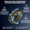Egnaro Silicone Ring For Men 9mm Wide 2.5mm Thick, Rubber
