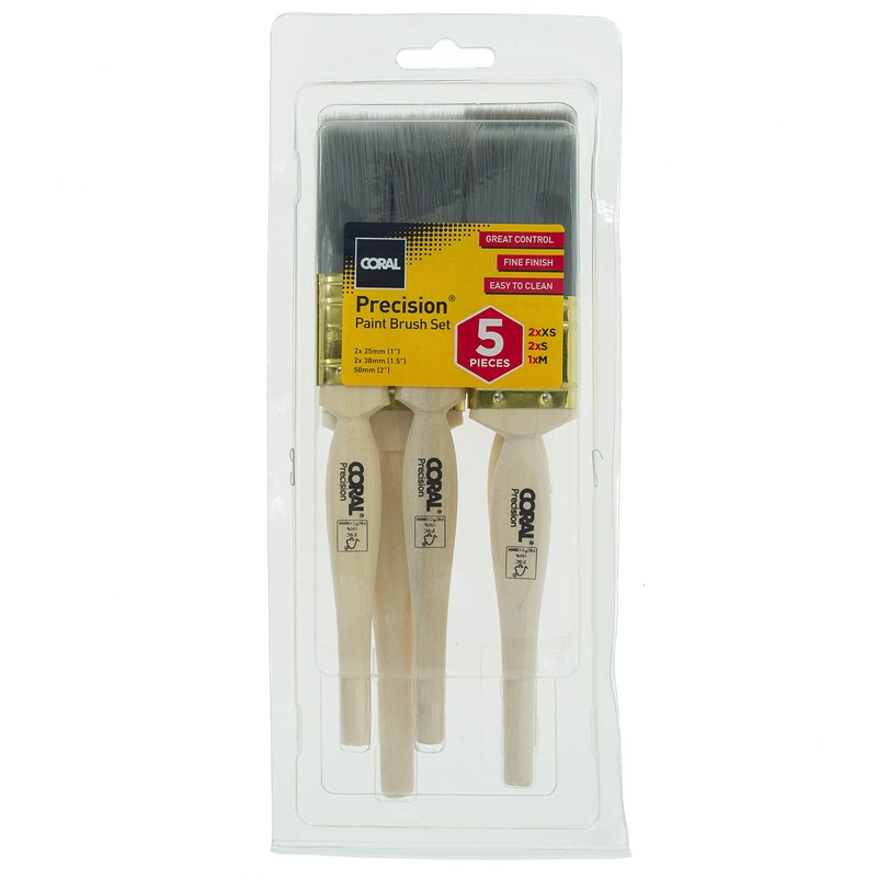 Coral 31478 Precision Paint Brushes with Platinum Easy Clean Filaments
