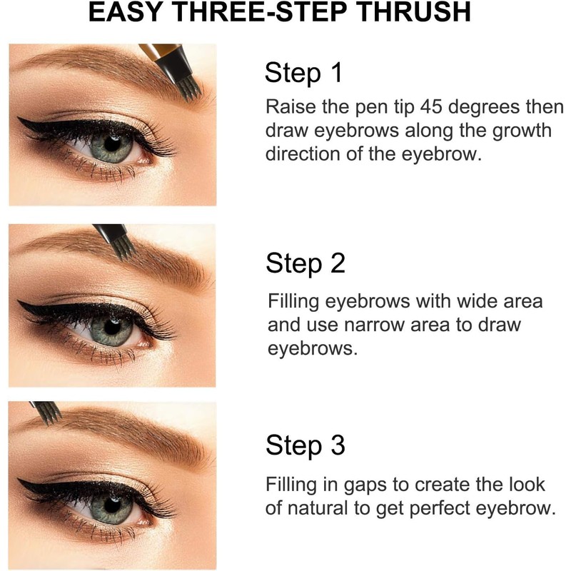 Boobeen Eyebrow Pencil - Microblading Eyebrow Pencil with Micro Fork