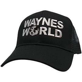 Armycrew Wayne's World Embroidered Trucker Mesh Cap - Black