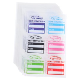 SEWACC 6 Sheets Windshield Static Cling Stickers for Car Maintenance Easy Install Electrostatic Tags for Next Service Due Reminders Compatibility for All Car Models