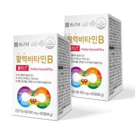 Chong Kun Dang Vitality Vitamin B 60 tablets 2 complex B group niacin / 종근당 활력 비타민B 60정 2개 컴플렉스 B군 나이아신