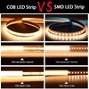 LLTOP COB LED Strip Lights Warm White 3000K, DC24v 16.4ft/5m