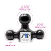 Pro Trucking Products 1802200 Tri-Ball Hitch - 1-7/8", 2", &